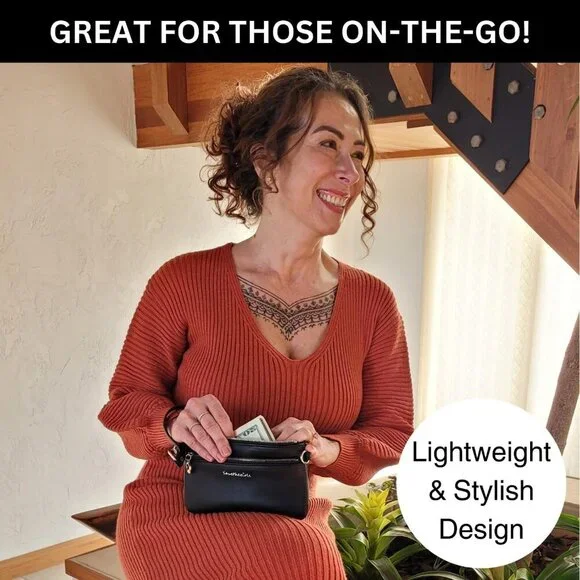 Stylish Touch Screen Crossbody Purse for Effortless Connectivity - Black